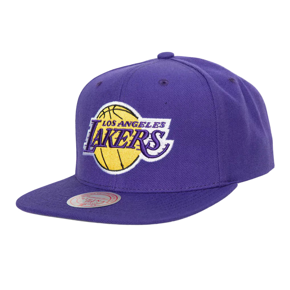 Mens NBA Los Angeles Lakers Purple Team Ground 2.0 Snapback Hat By Mitchell And Ness product image 1, provided for visual