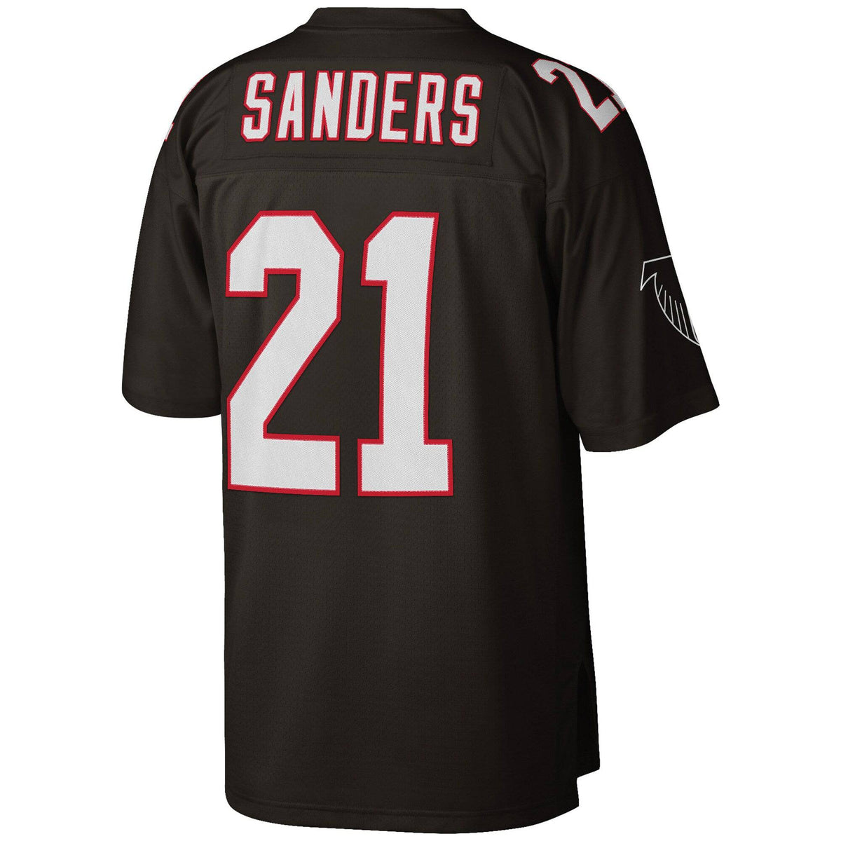Mens Atlanta Falcons Deion Sanders Mitchell & Ness Black 1992 Retired Player Vintage Replica Jersey product image 3,