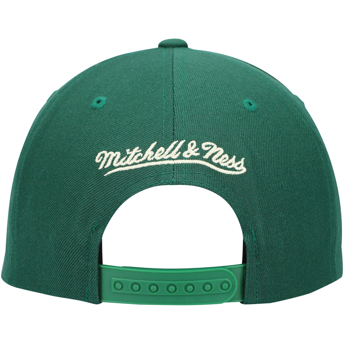 Milwaukee Bucks Mitchell & Ness Team Ground Snapback Hat - Hunter Green product image 4, provided for visual reference and