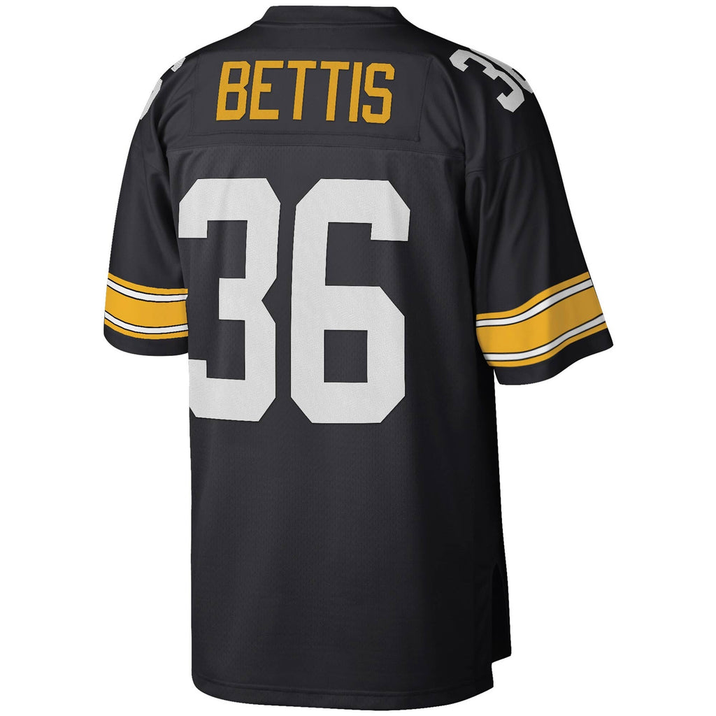Mens Pittsburgh Steelers Jerome Bettis Mitchell & Ness Black Retired Player Vintage Replica Jersey product image 3, provided