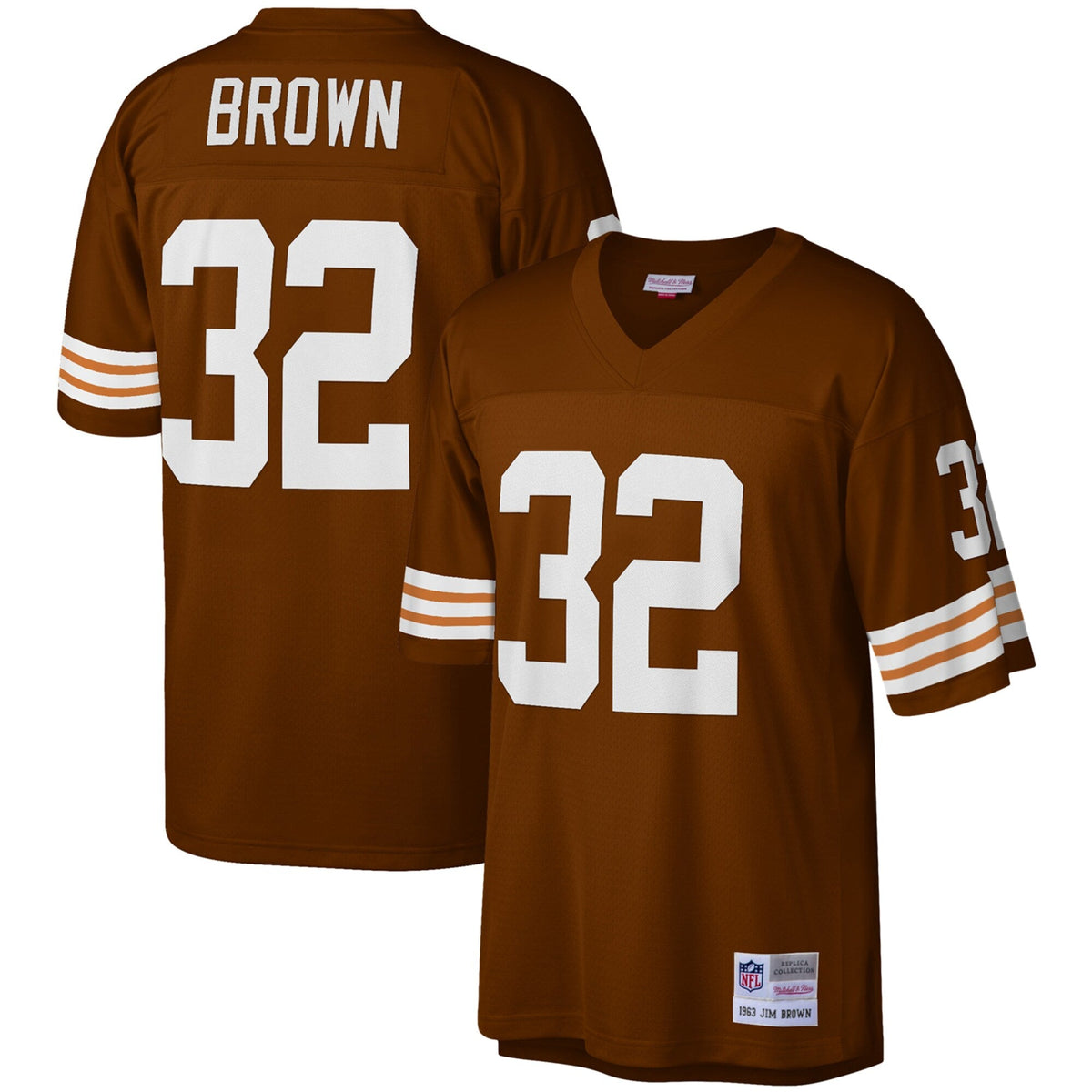 Cleveland Browns Jim Brown Mitchell & Ness Brown Legacy Player Replica Jersey for Men product image 1, provided for visual