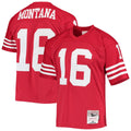 Mens San Francisco 49ers Joe Montana Mitchell & Ness Scarlet Retired Player Vintage Replica Jersey product image 1, provided