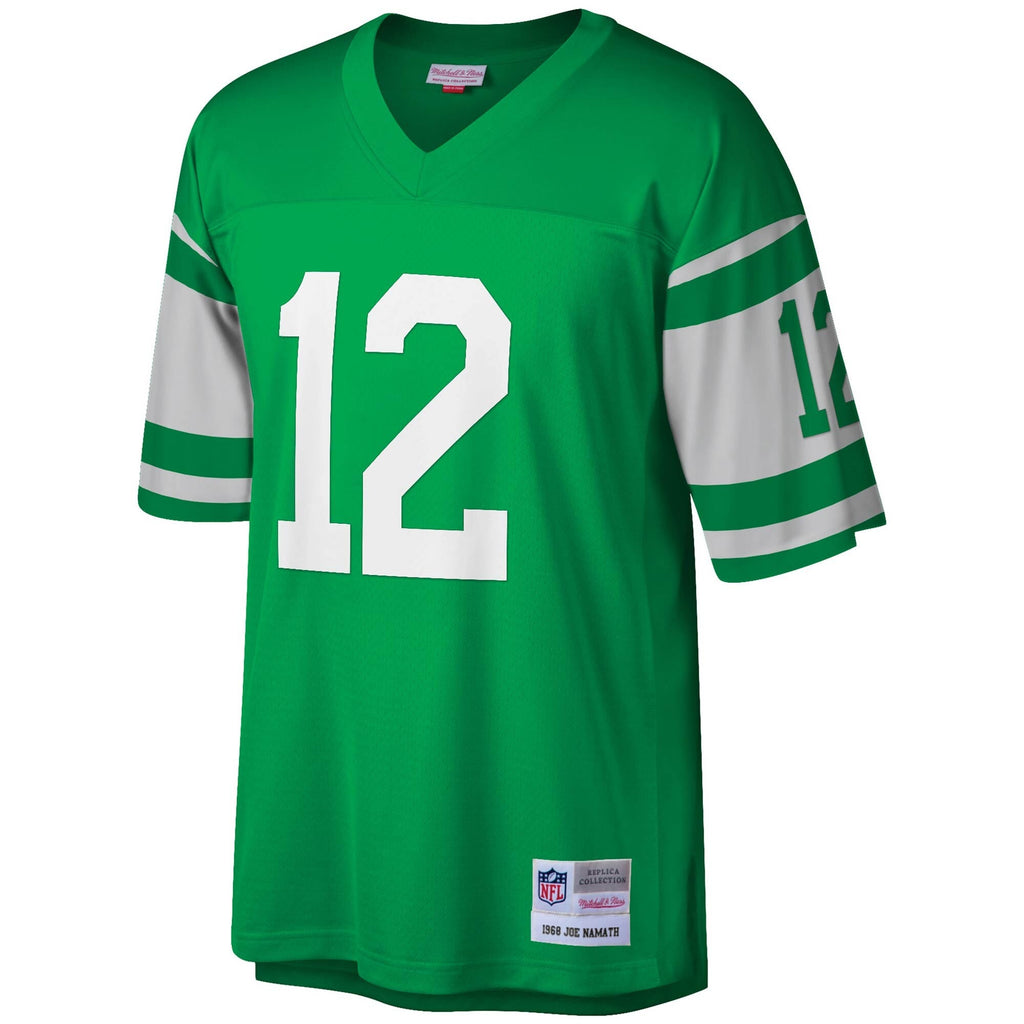 Mens New York Jets Joe Namath Mitchell & Ness Green 1968 Retired Player Legacy Replica Jersey product image 2, provided for