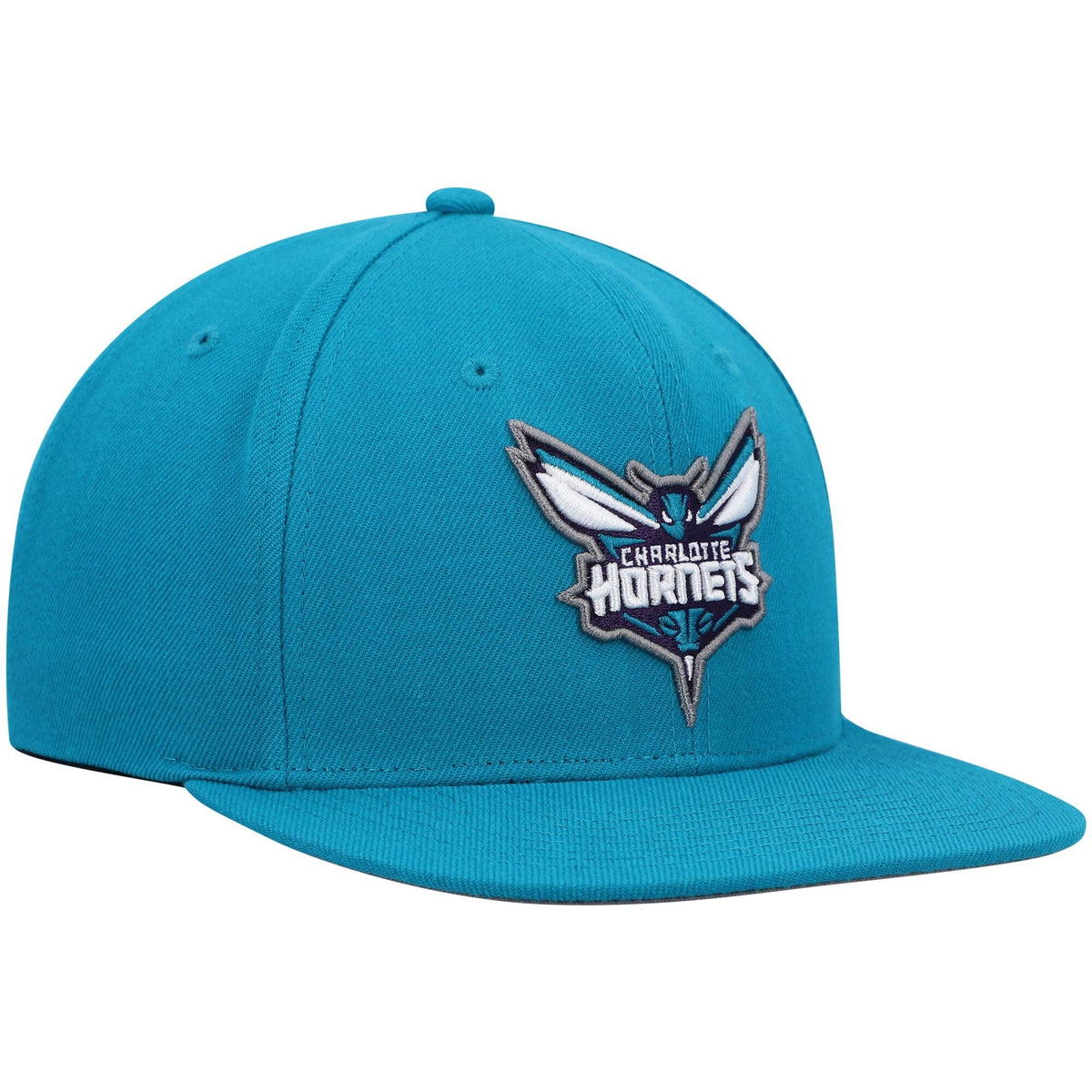 Mitchell & Ness Teal Charlotte Hornets Ground 2.0 Snapback Hat for Men product image 3, provided for visual reference and