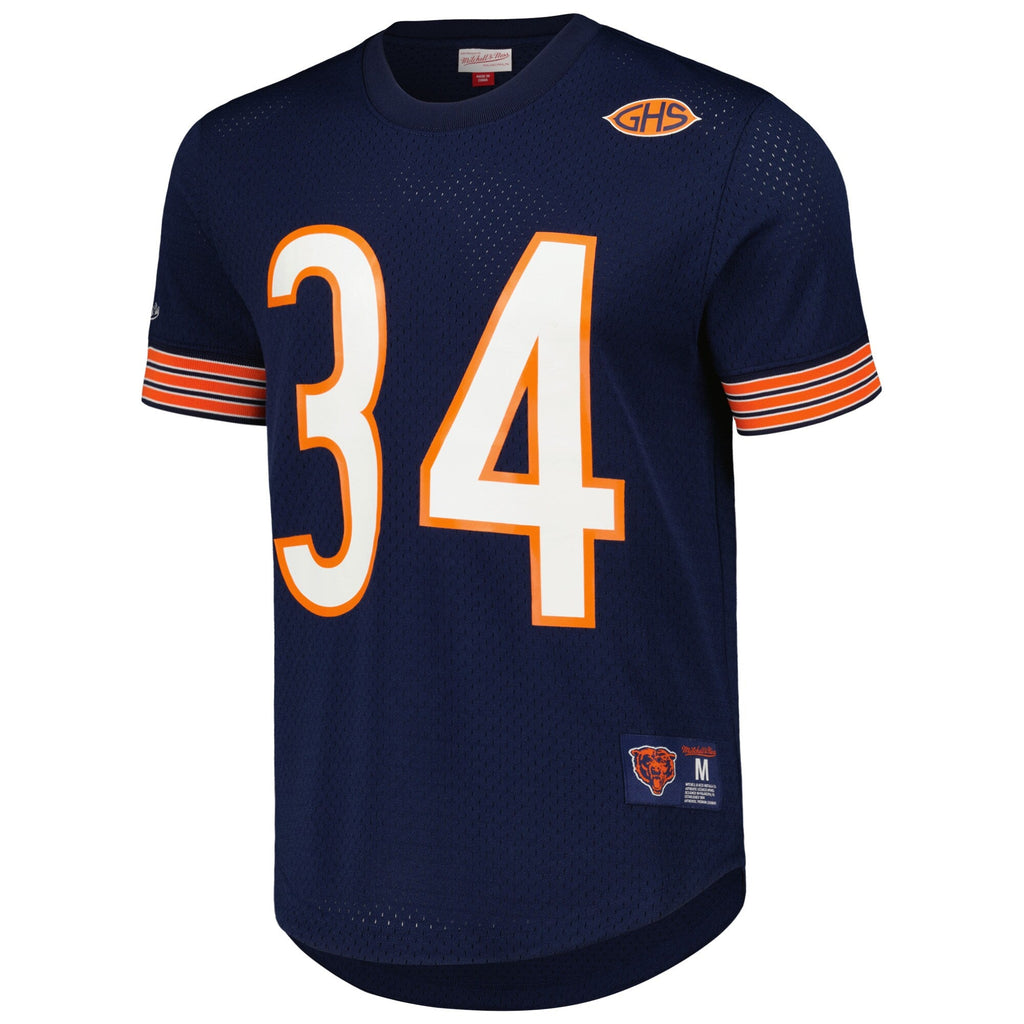 Walter Payton Chicago Bears Mitchell & Ness Mesh Retired Navy Player Name & Number Crew Neck Top for Men product image 2,