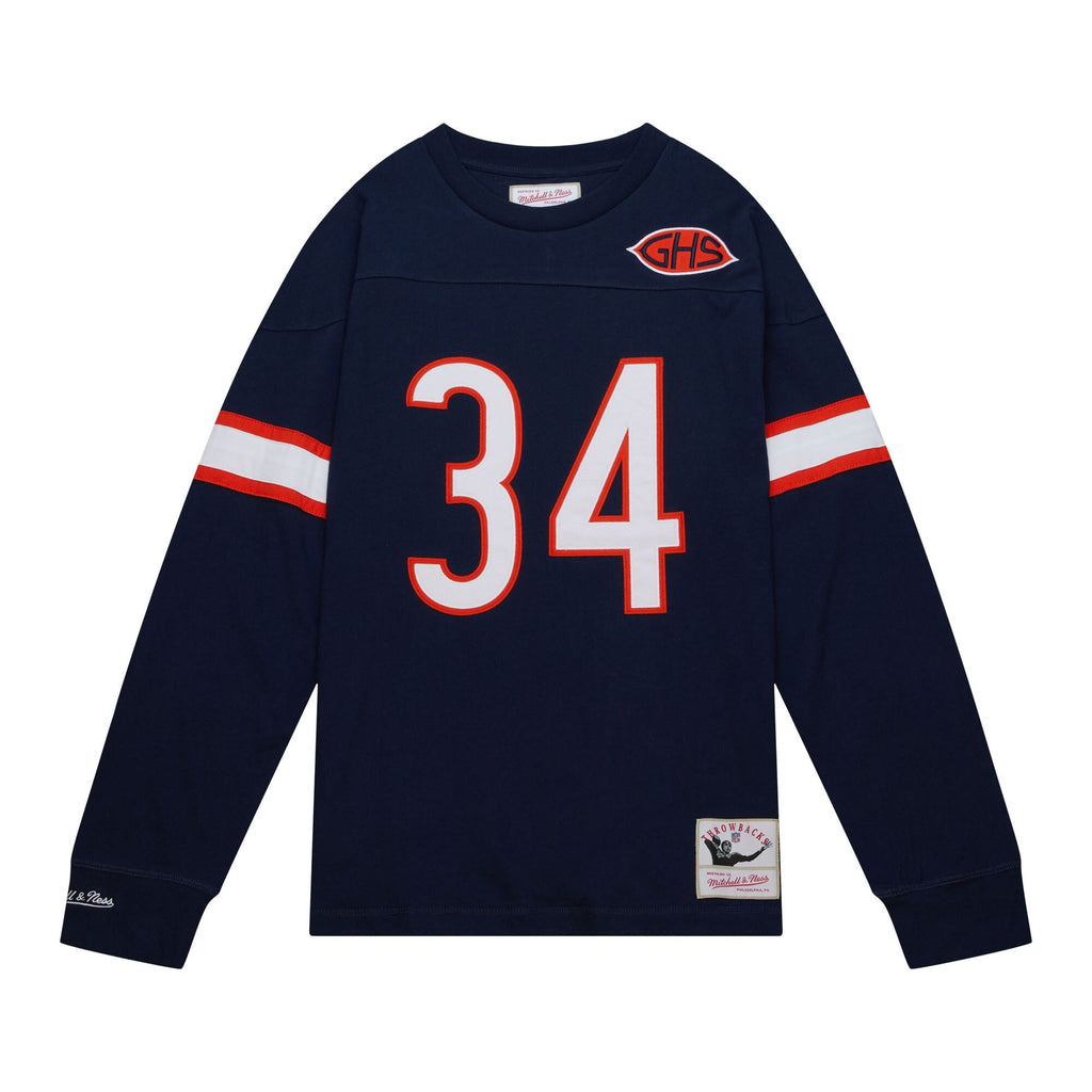 Chicago Bears Walter Payton Mitchell & Ness Navy Throwback Name & Number Long Sleeve T-Shirt for Men product image 2,