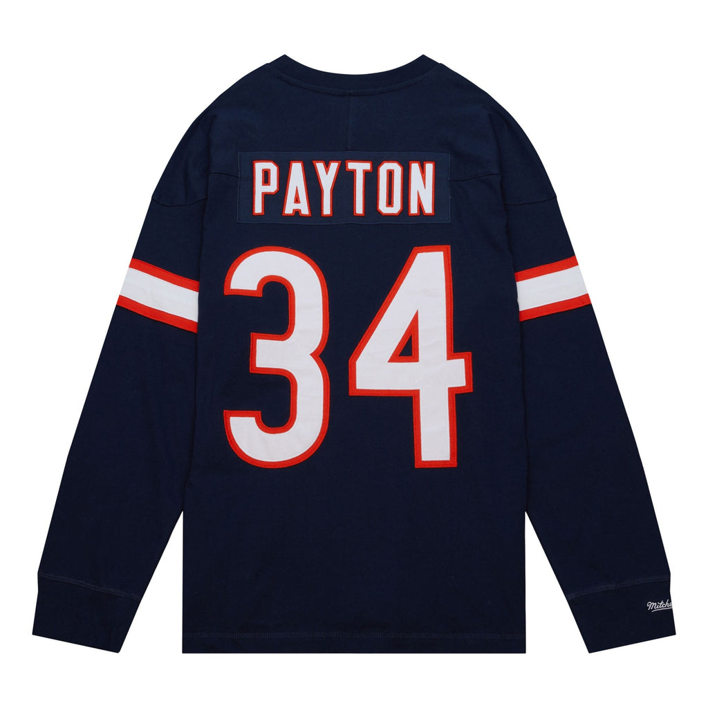 Chicago Bears Walter Payton Mitchell & Ness Navy Throwback Name & Number Long Sleeve T-Shirt for Men product image 3,