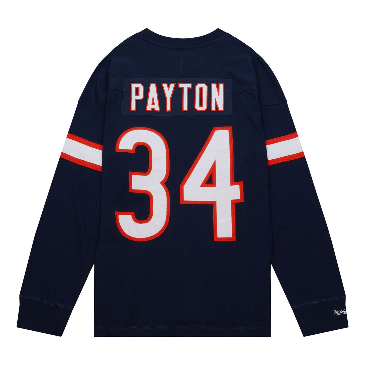 Chicago Bears Walter Payton Mitchell & Ness Navy Throwback Name & Number Long Sleeve T-Shirt for Men product image 3,