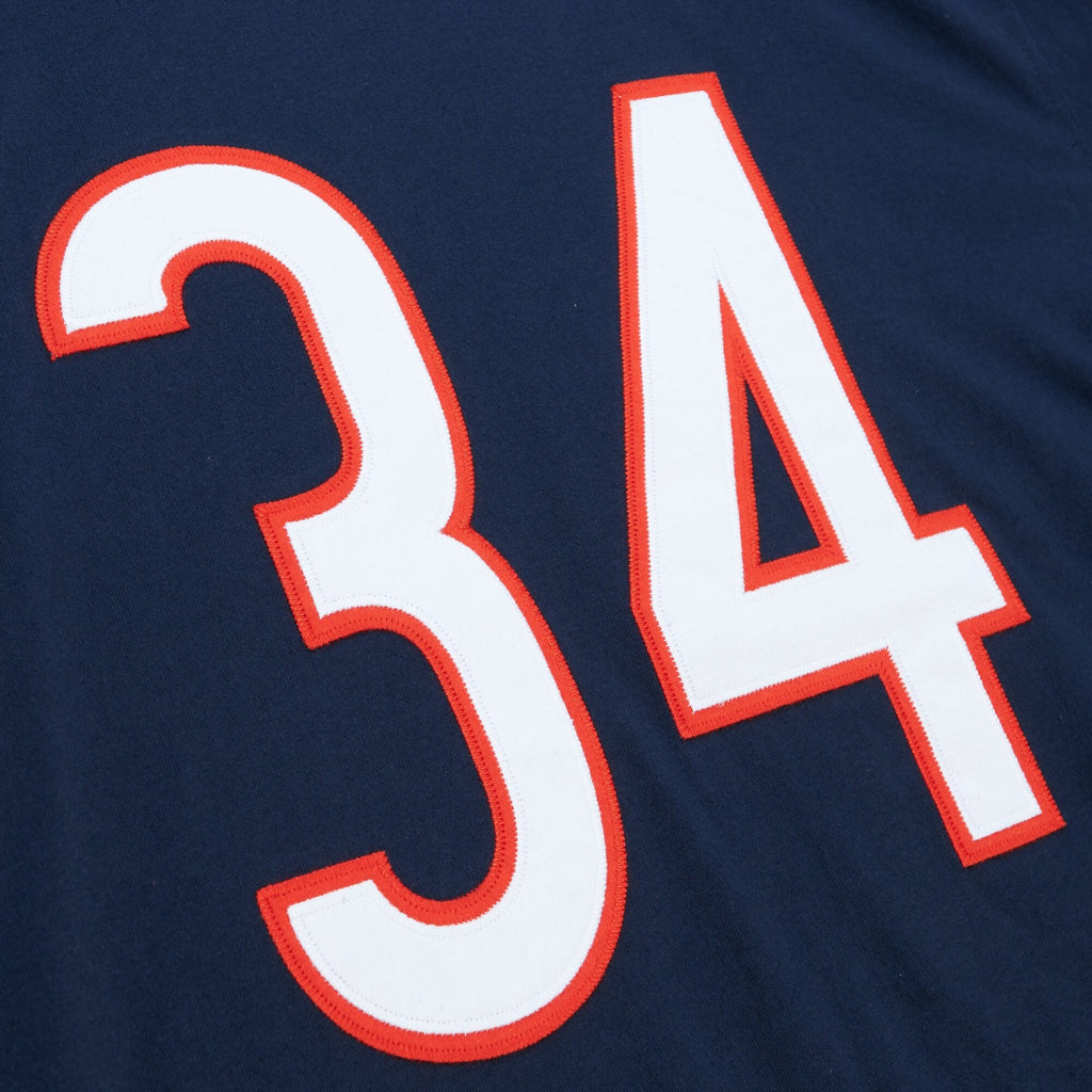 Chicago Bears Walter Payton Mitchell & Ness Navy Throwback Name & Number Long Sleeve T-Shirt for Men product image 4,
