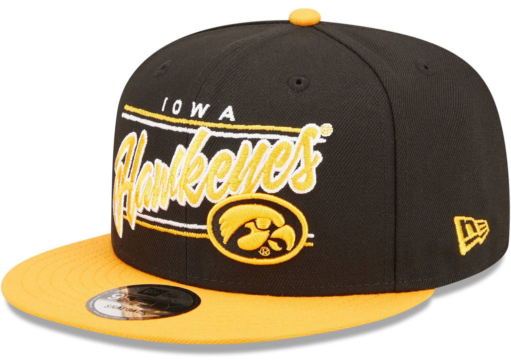 Iowa Hawkeyes New Era Team Script 9FIFTY Snapback Hat - Black product image 1, provided for visual reference and product
