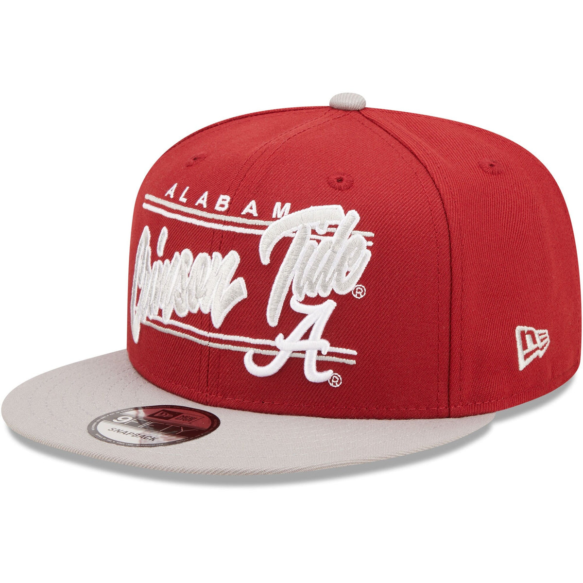 New Era Crimson Alabama Crimson Tide Team Script 9FIFTY Snapback Hat for Men product image 1, provided for visual reference
