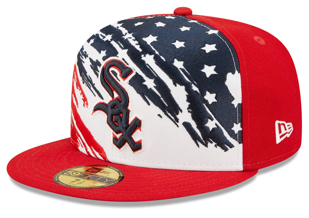 Chicago White Sox 2022 4th of July Stars and Stripes Authentic Collection Red 59FIFTY Fitted Hat product image 1, provided