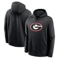 Nike Men Georgia Bulldogs Black Primary Logo Club Fleece Hoodie product image 1, provided for visual reference and product
