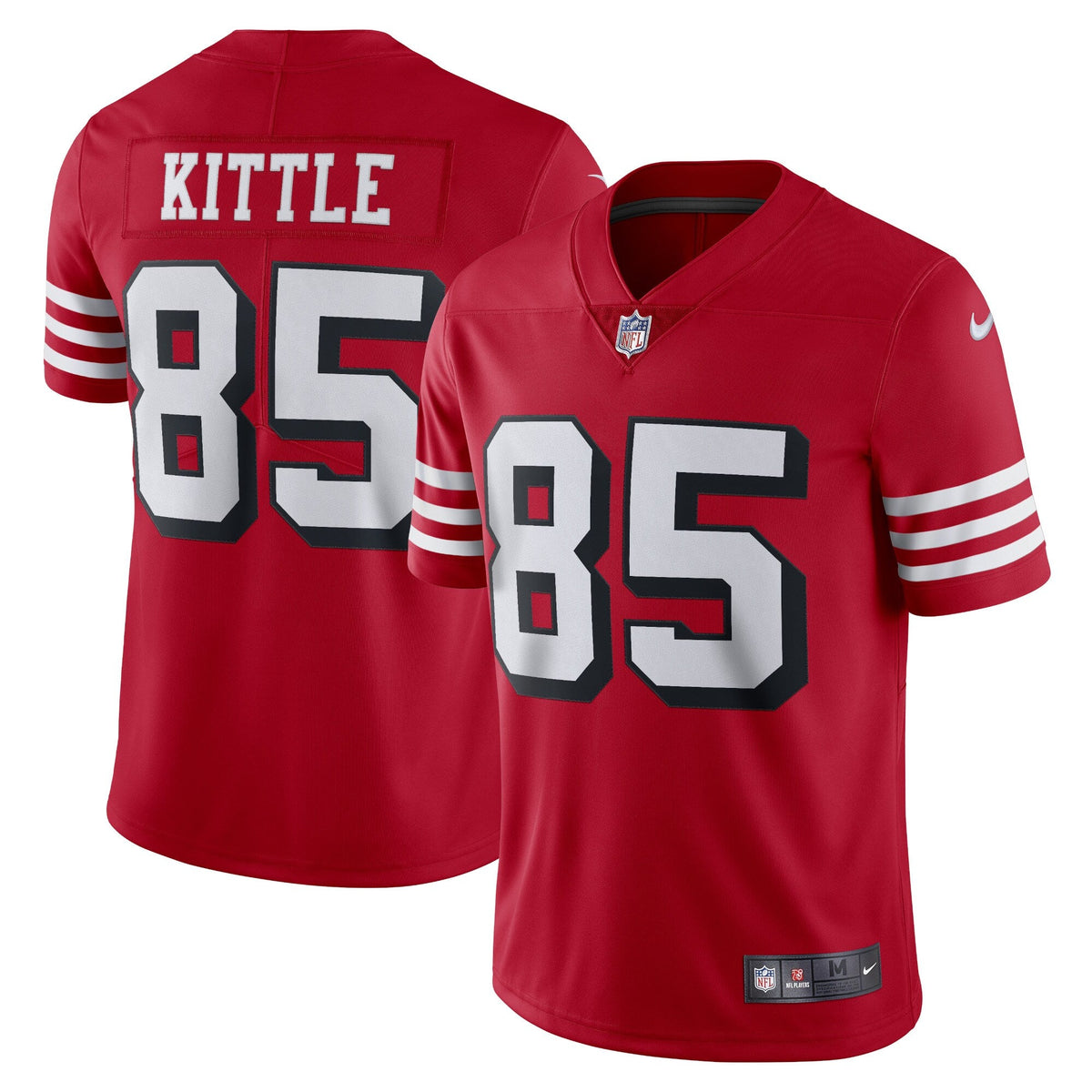 San Francisco 49ers George Kittle Nike Red Alternate Vapor Limited Player Jersey for Men product image 1, provided for