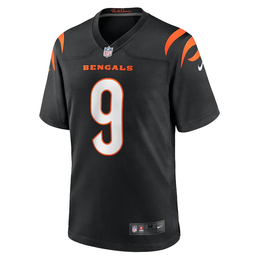 Cincinnati Bengals Joe Burrow "Burreaux" Nick Name Nike Black Game Jersey for Men product image 2, provided for visual