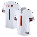 Chicago Bears Justin Fields Nike White Vapor Limited Jersey for Men product image 1, provided for visual reference and