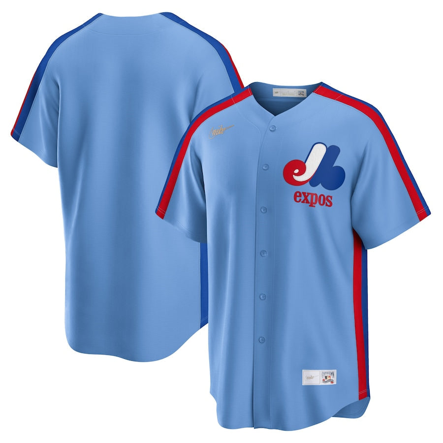 Montreal Expos Nike Light Blue Road Cooperstown Collection Team Jersey for Men product image 1, provided for visual