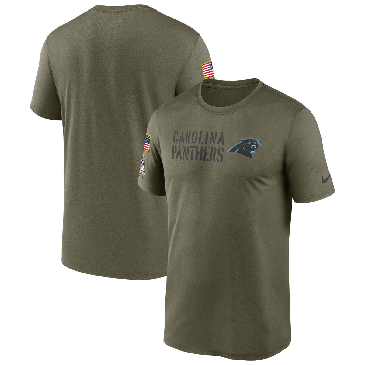 Carolina Panthers Nike Olive 2022 Salute to Service Legend Team T-Shirt for Men product image 1, provided for visual