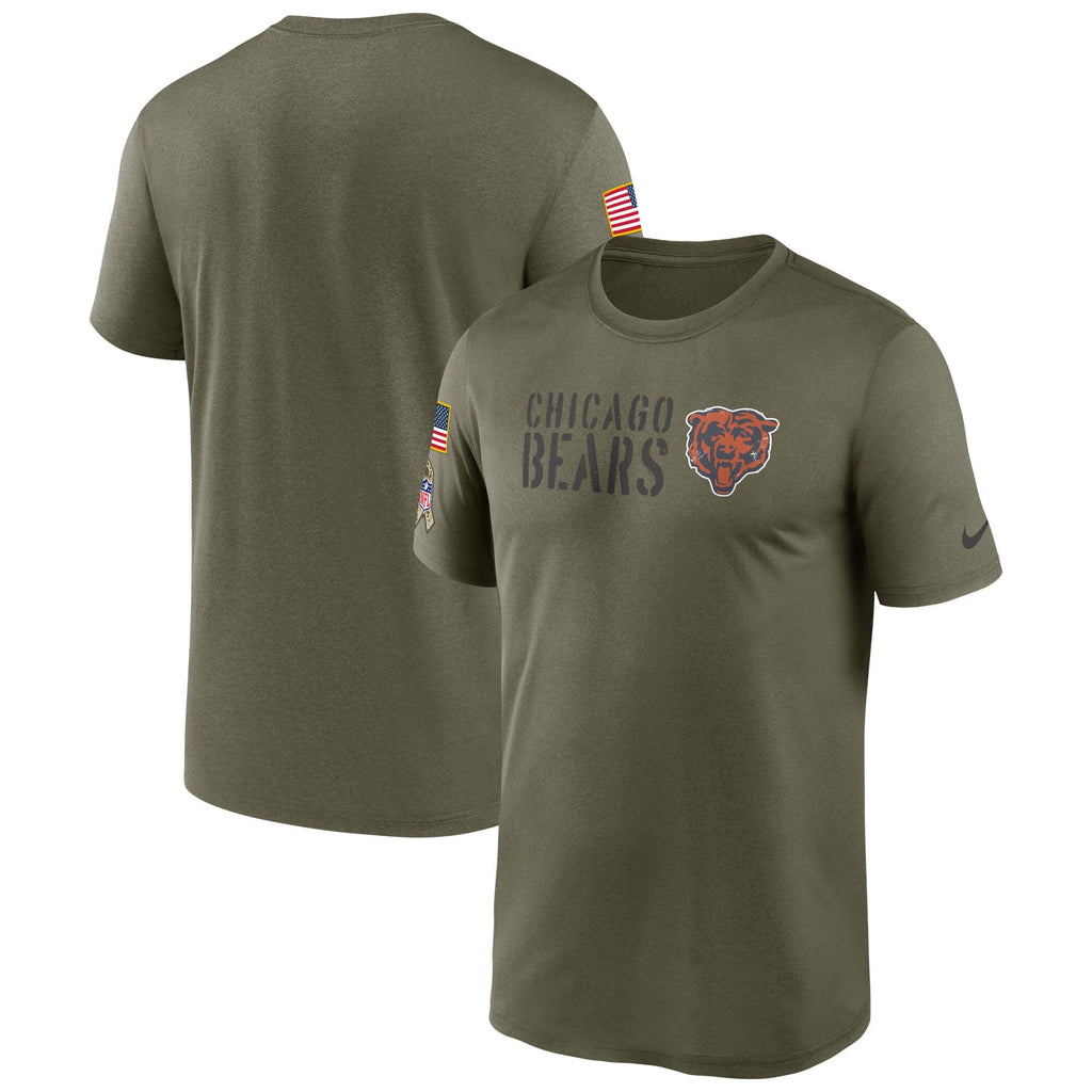 Chicago Bears Nike Olive Salute to Service Legend Team T-Shirt for Men product image 1, provided for visual reference and