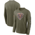Chicago Bears Nike Olive Salute To Service Long Sleeve T-Shirt for Men product image 1, provided for visual reference and