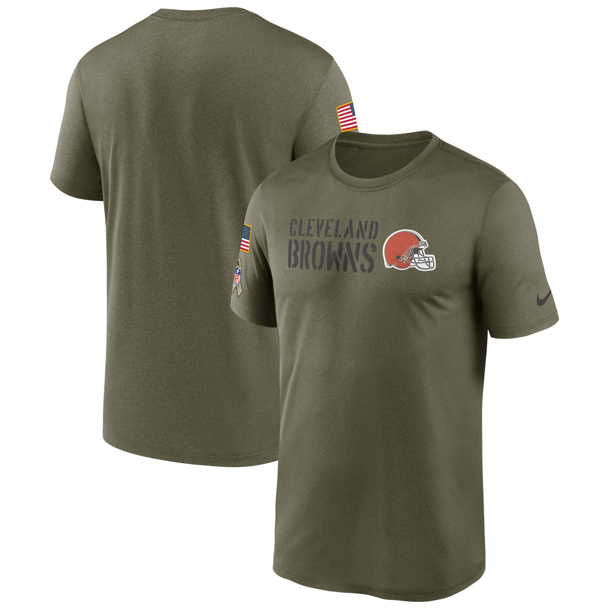 Cleveland Browns Nike Olive 2022 Salute to Service Legend Team T-Shirt for Men product image 1, provided for visual