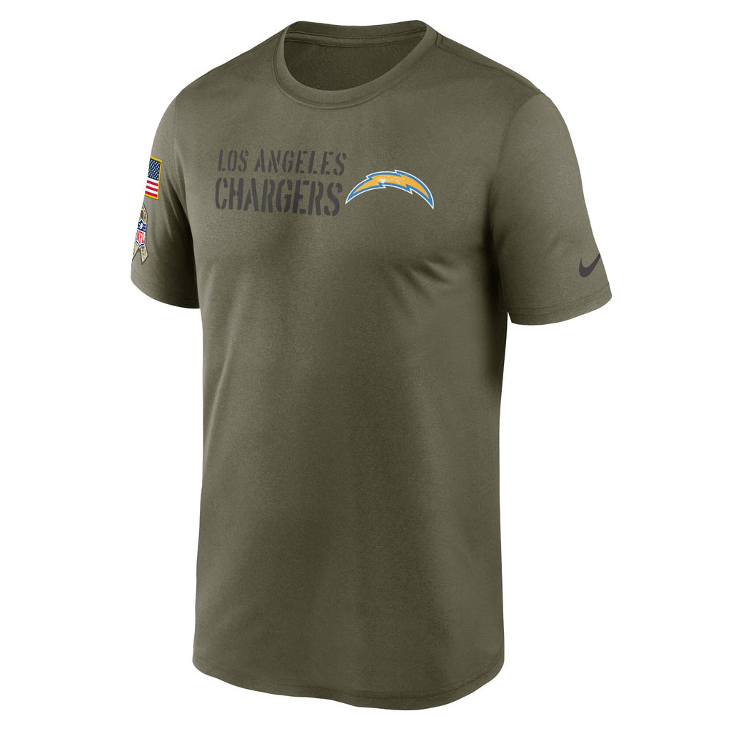 Los Angeles Chargers Nike Olive 2022 Salute to Service Legend Team T-Shirt for Men product image 2, provided for visual