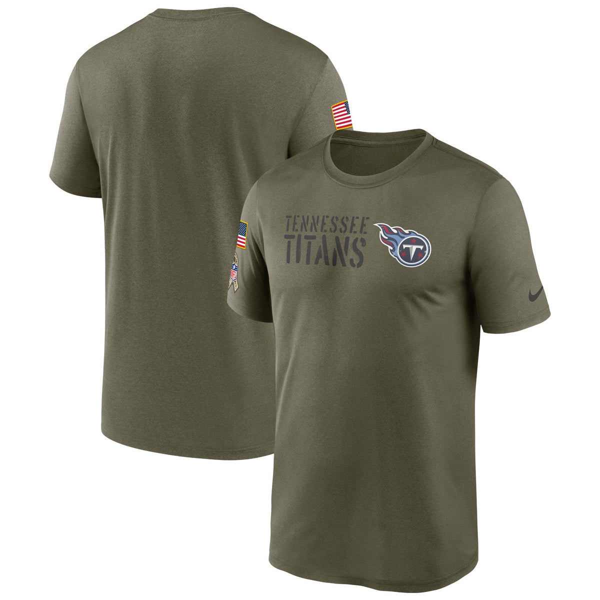 Tennessee Titans Nike Olive 2022 Salute to Service Legend Team T-Shirt for Men product image 1, provided for visual