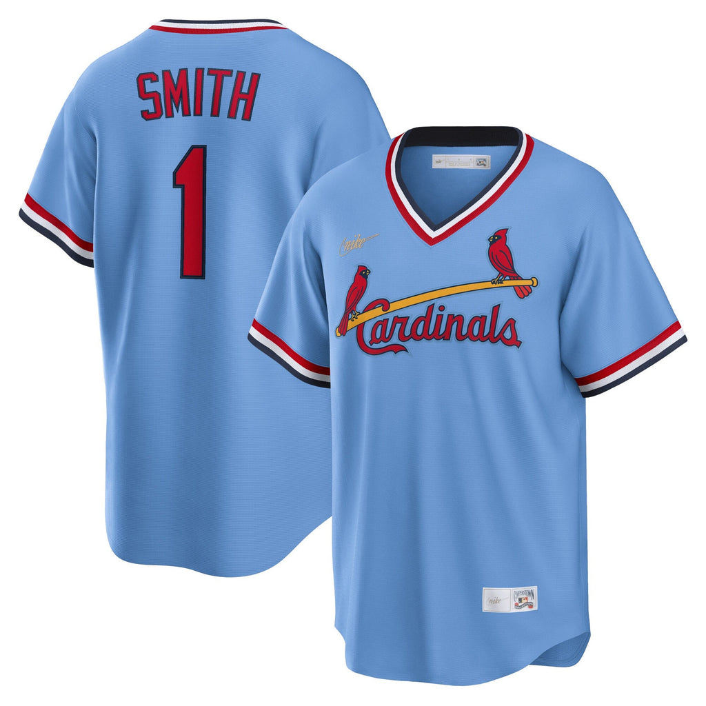 Ozzie Smith St. Louis Cardinals Nike Road Cooperstown Collection Player Jersey - Light Blue product image 1, provided for