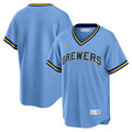Milwaukee Brewers Nike Cooperstown Collection Blue Replica Team Jersey for Men product image 1, provided for visual