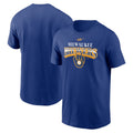 Milwaukee Brewers Nike Royal Cooperstown Collection Rewind Arch T-Shirt for Men product image 1, provided for visual