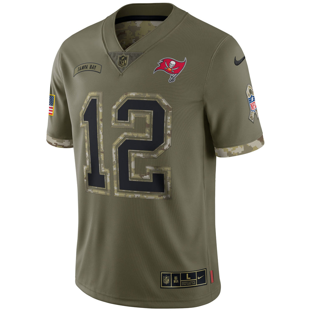 Tom Brady Tampa Bay Buccaneers Nike Salute To Service Limited Jersey - Olive for Men product image 2, provided for visual