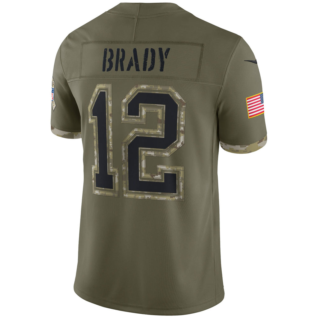 Tom Brady Tampa Bay Buccaneers Nike Salute To Service Limited Jersey - Olive for Men product image 3, provided for visual
