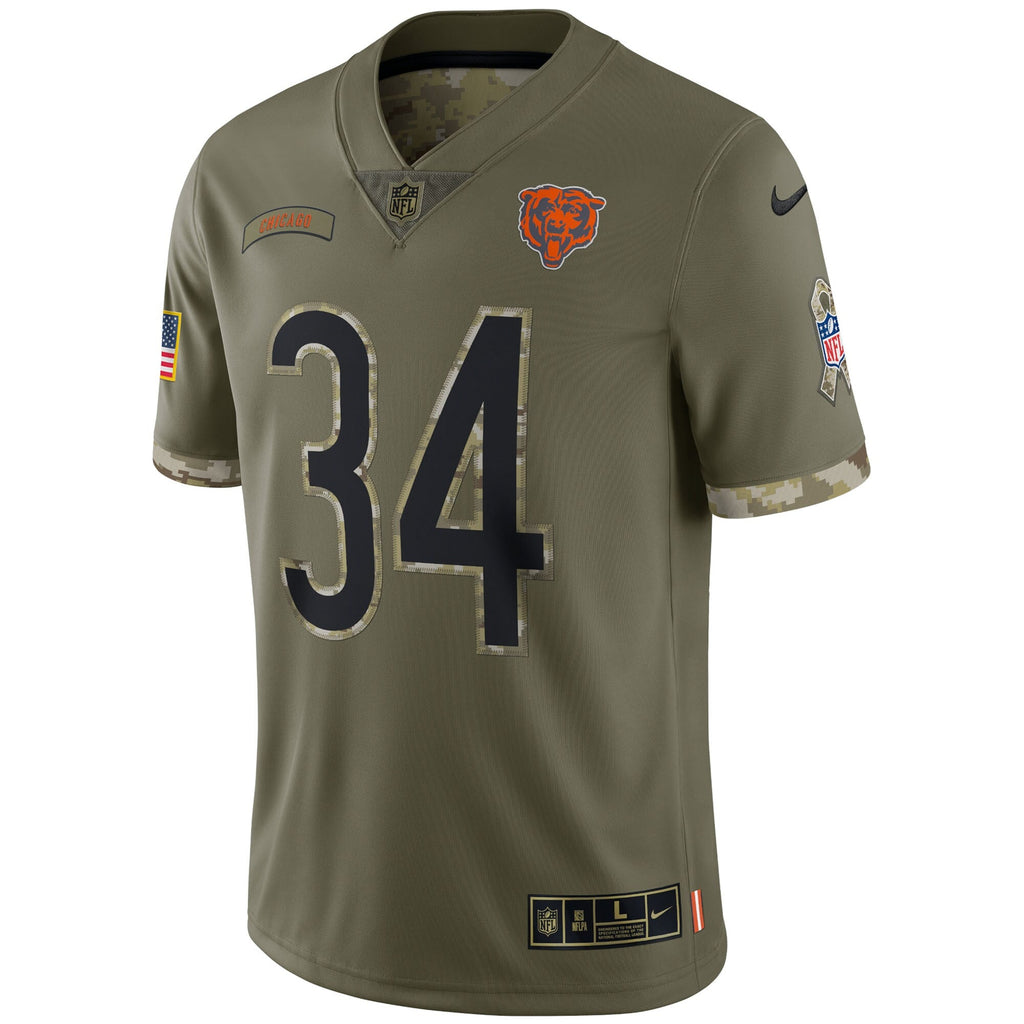 Walter Payton Chicago Bears Nike 2022 Salute To Service Limited Jersey - Olive for Men product image 2, provided for visual