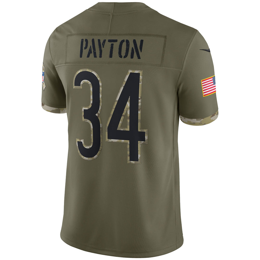 Walter Payton Chicago Bears Nike 2022 Salute To Service Limited Jersey - Olive for Men product image 3, provided for visual