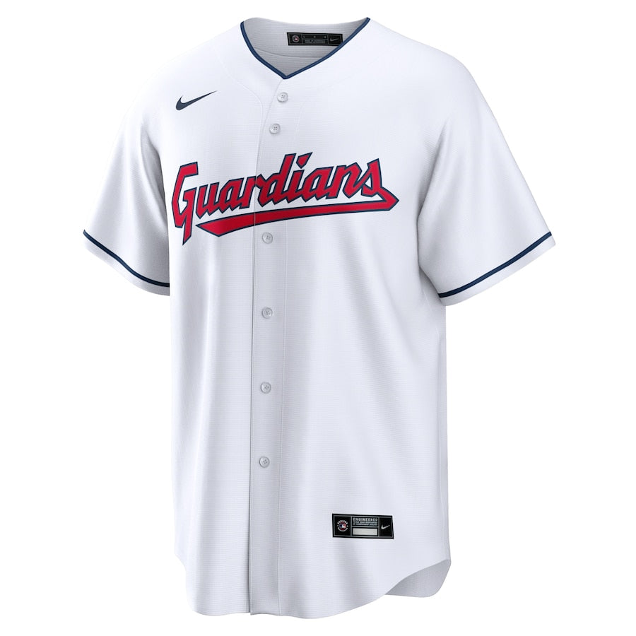 Nike Cleveland Guardians White Home Replica Jersey for Men product image 2, provided for visual reference and product detail