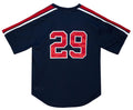 Rod Carew California Angels Mitchell & Ness Cooperstown Collection Mesh Batting Practice Button-Up Jersey - Navy for Men