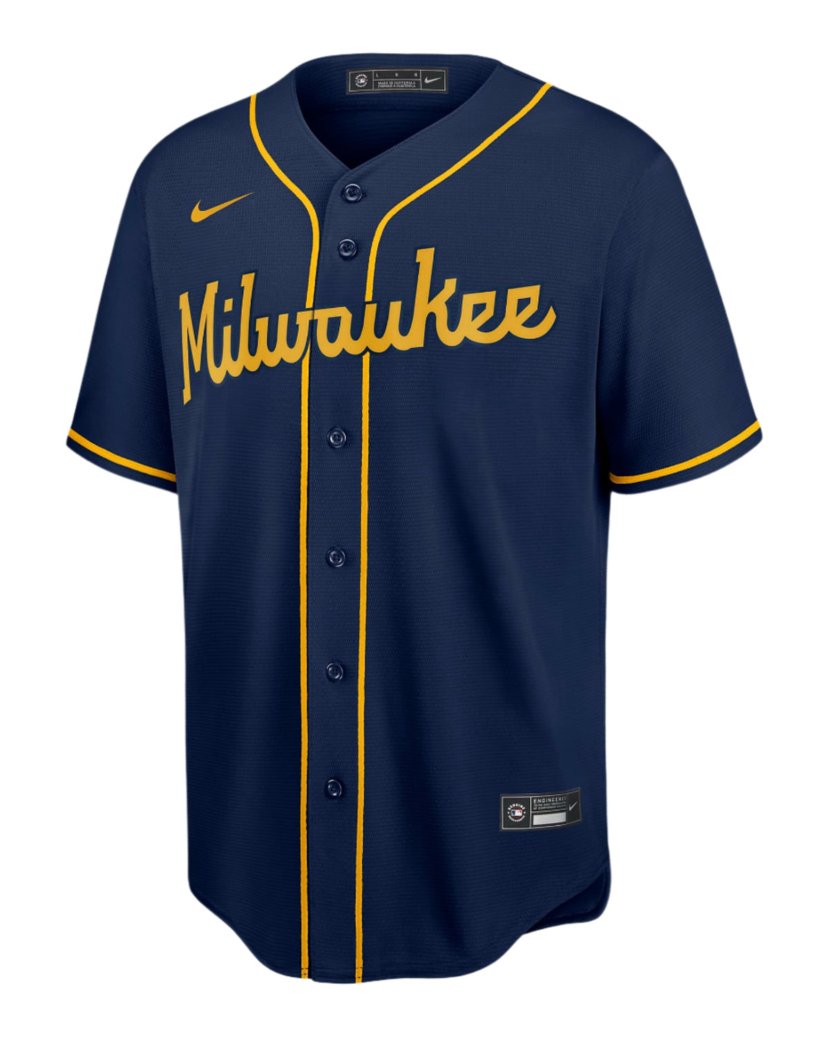 Milwaukee Brewers Nike Navy Alternate Replica Team Jersey for Men product image 1, provided for visual reference and product