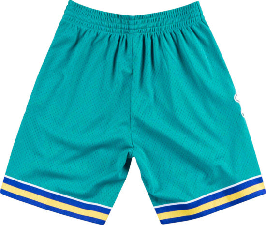 New Orleans Hornets Mitchell and Ness Hardwood Classics Teal 2005-06 Swingman Shorts for Men product image 2, provided for