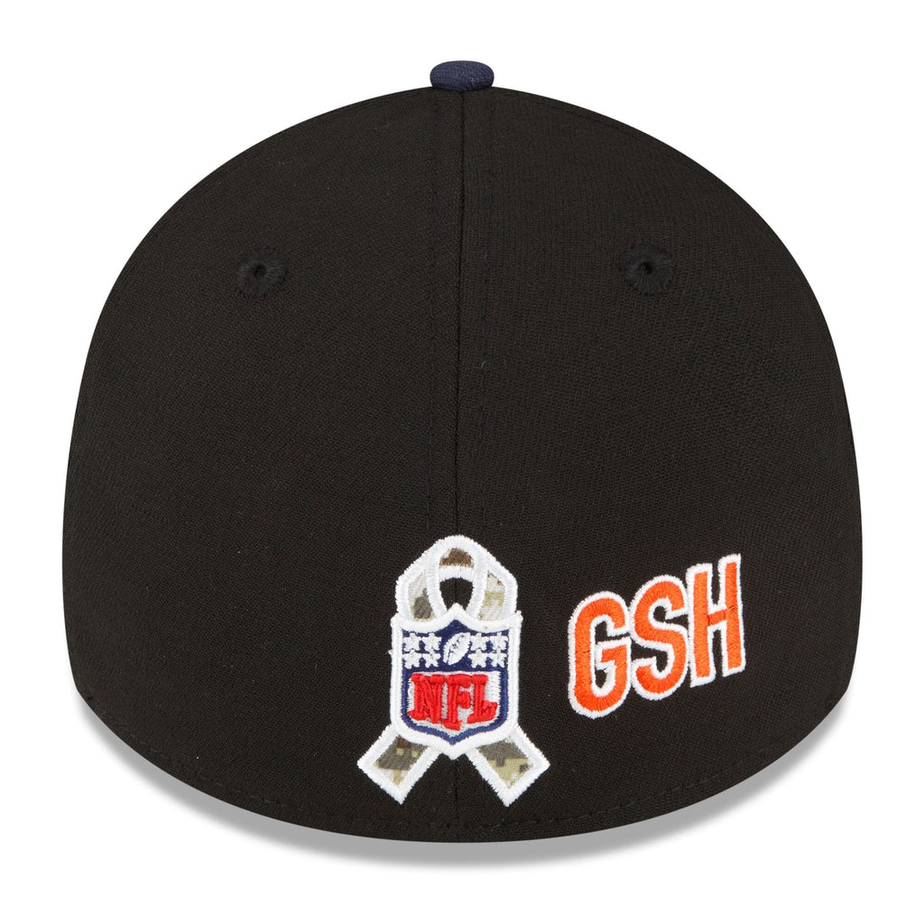 Chicago Bears New Era Black 2022 Salute to Service B Logo 39THIRTY Flex Hat for Men product image 4, provided for visual