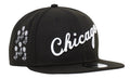 Chicago Bulls 2021-2022 City Edition Trophy's Black New Era 9FIFTY Snapback Hat for Men product image 1, provided for visual