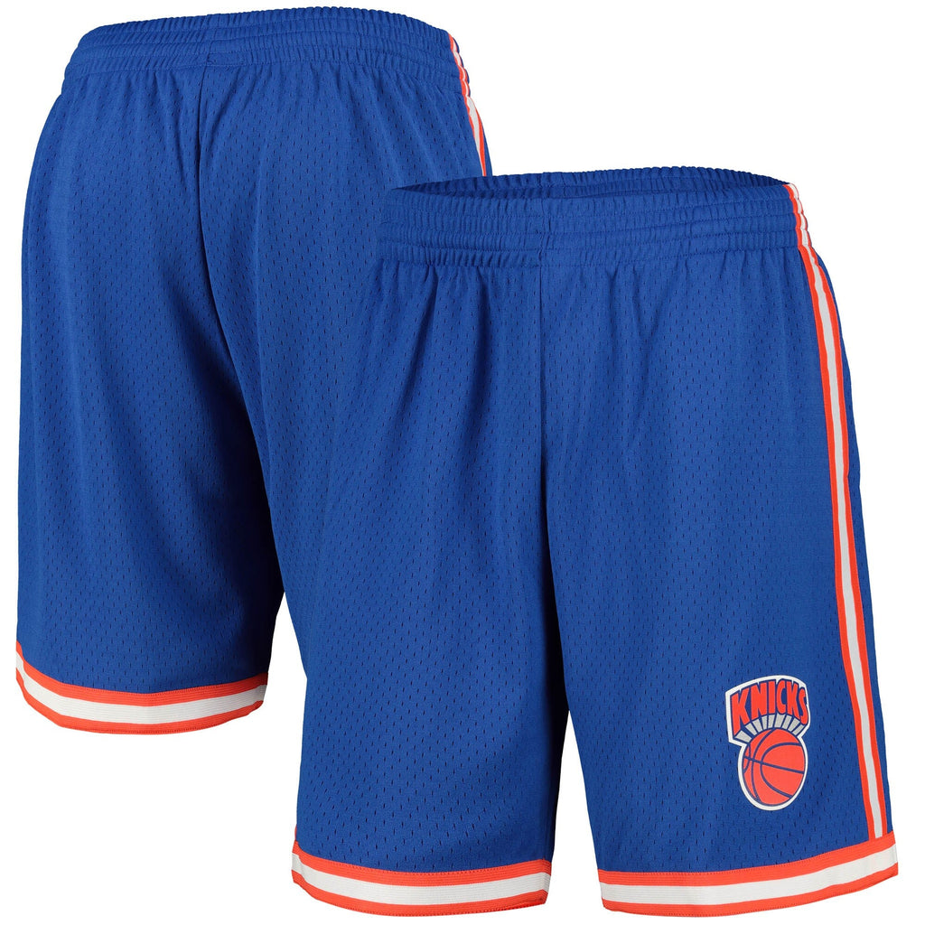 New York Knicks Hardwood Classics Royal Blue 1991/92 Road Swingman Shorts By Mitchell & Ness for Men product image 1,