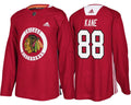 Chicago Blackhawks Patrick Kane Adidas Red Authentic Practice Jersey for Men product image 1, provided for visual reference