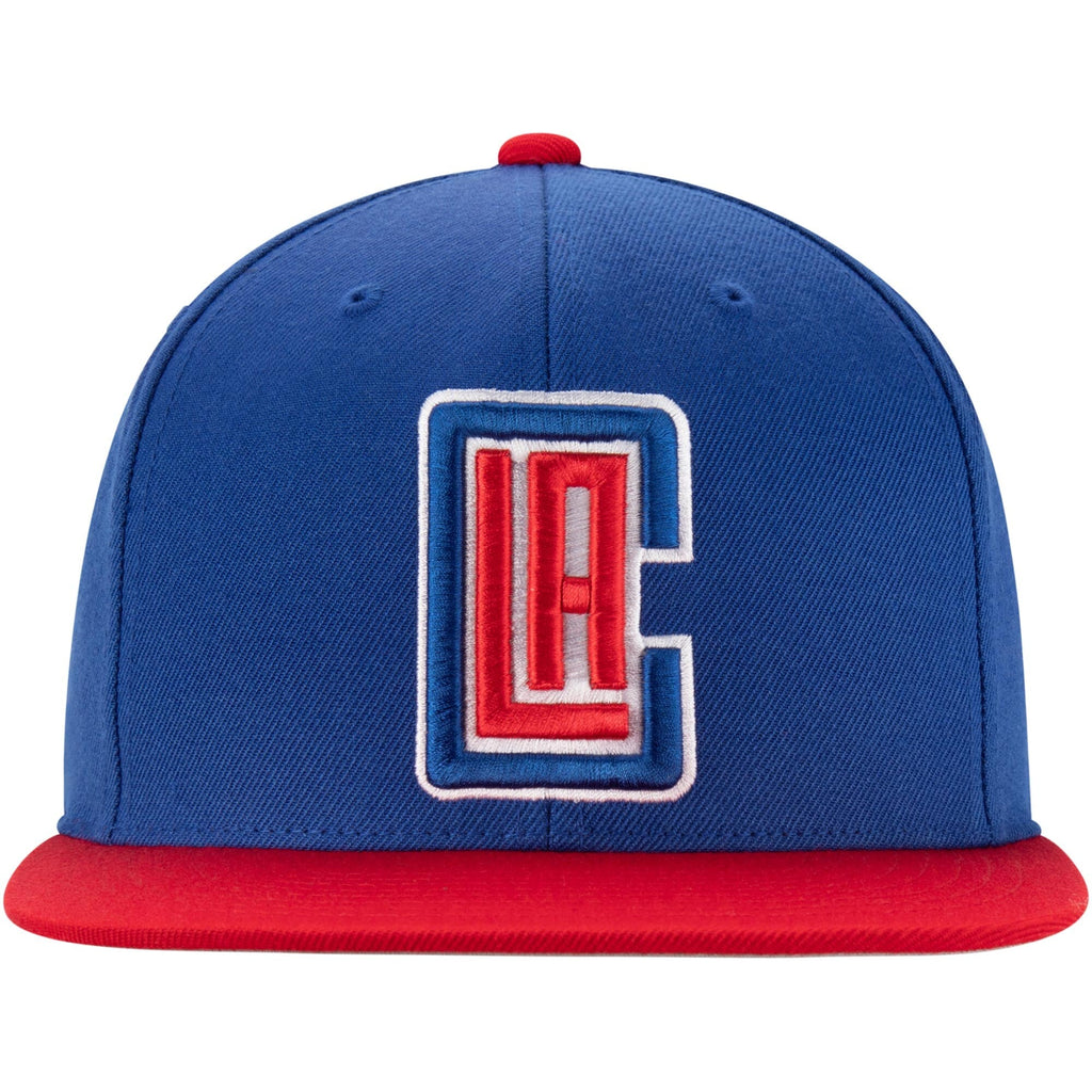 Mens NBA Los Angeles Clippers Royal/Red Wool 2 Tone Snapback Hat By Mitchell And Ness product image 2, provided for visual