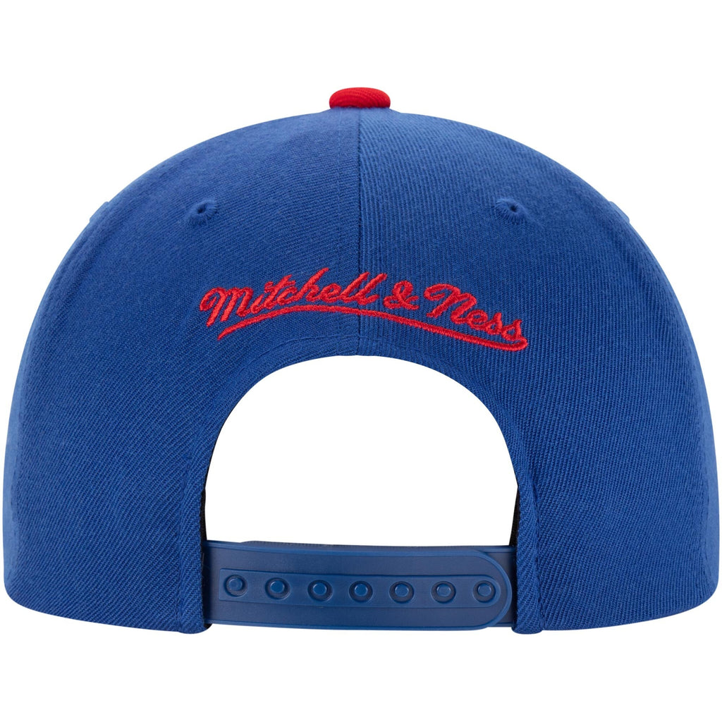 Mens NBA Los Angeles Clippers Royal/Red Wool 2 Tone Snapback Hat By Mitchell And Ness product image 4, provided for visual