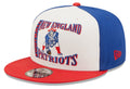 New England Patriots Historic Logo Retro Sport 3 Tone New Era 9FIFTY Snapback Hat product image 1, provided for visual