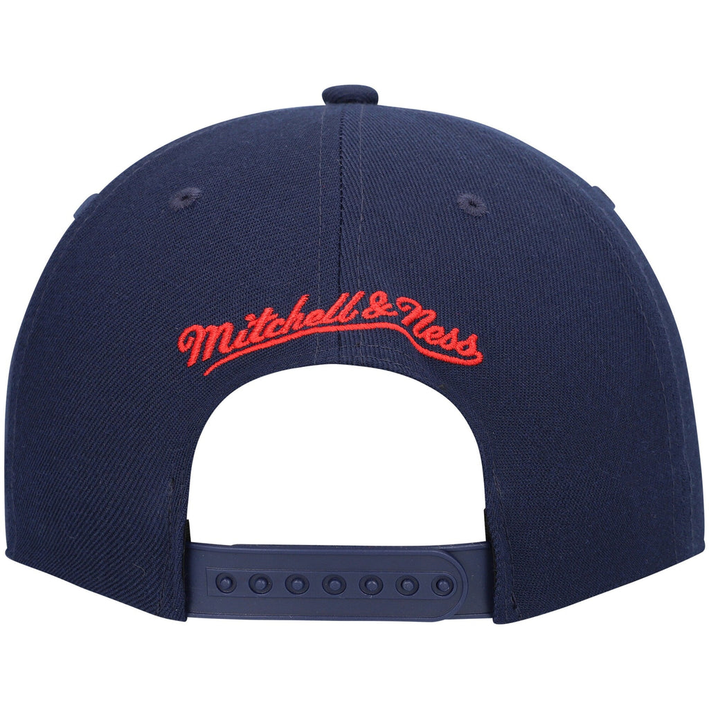 Mitchell & Ness Navy/Red New Orleans Pelicans Team Two-Tone 2.0 Snapback Hat for Men product image 4, provided for visual