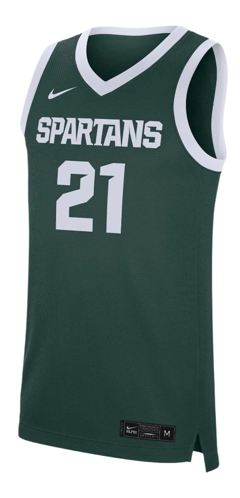 Michigan State Spartans Nike Replica #21 Basketball Jersey – Green for Men product image 1, provided for visual reference