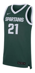 Michigan State Spartans Nike Replica #21 Basketball Jersey – Green for Men product image 1, provided for visual reference
