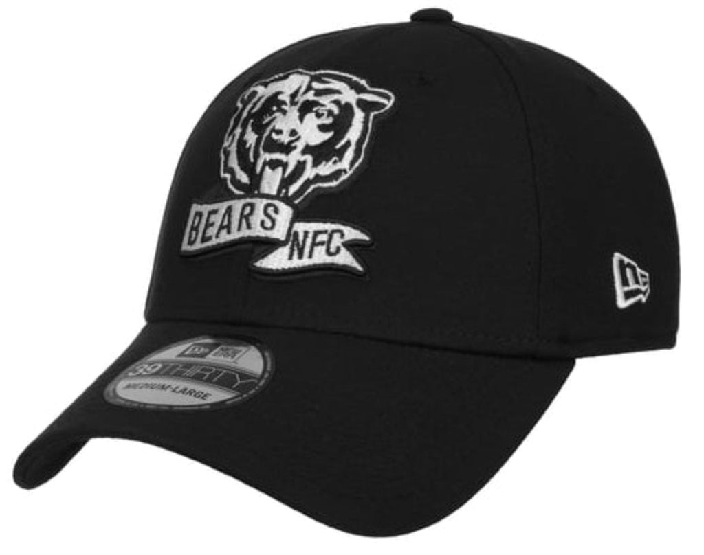 Chicago Bears New Era Black Mascot Logo 2022 Sideline 39THIRTY Flex Hat for Men product image 1, provided for visual