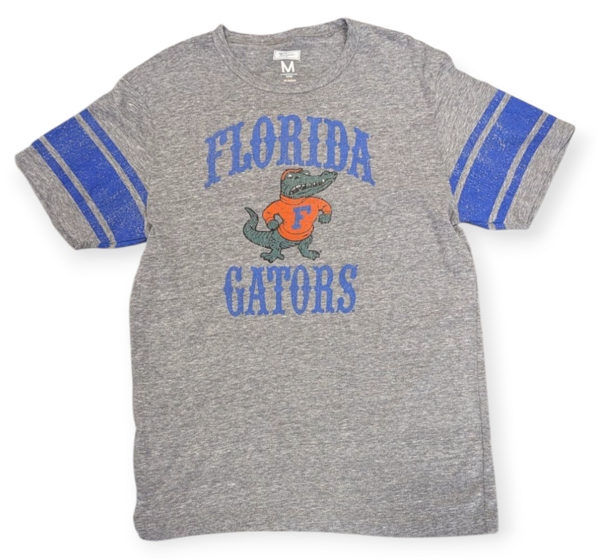 Tailgate Men Florida Gators Homecoming Gray Tri-Blend T-Shirt product image 1, provided for visual reference and product